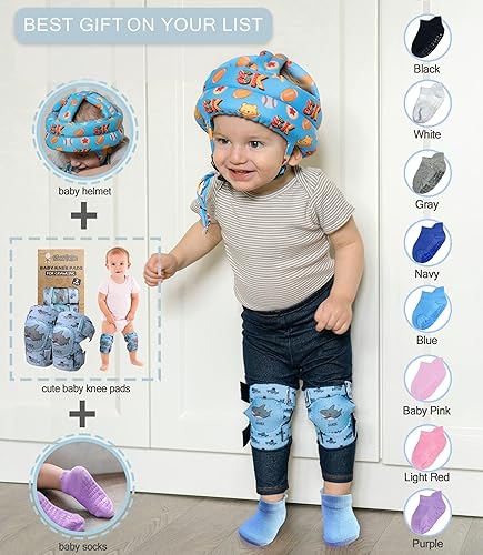 Miniatura 7 de Simply Kids Calcetines tobilleros antideslizantes para bebé (9 pares), agarre superior, algodón suave, para niñas y niños activos (de 0 a 7 años)