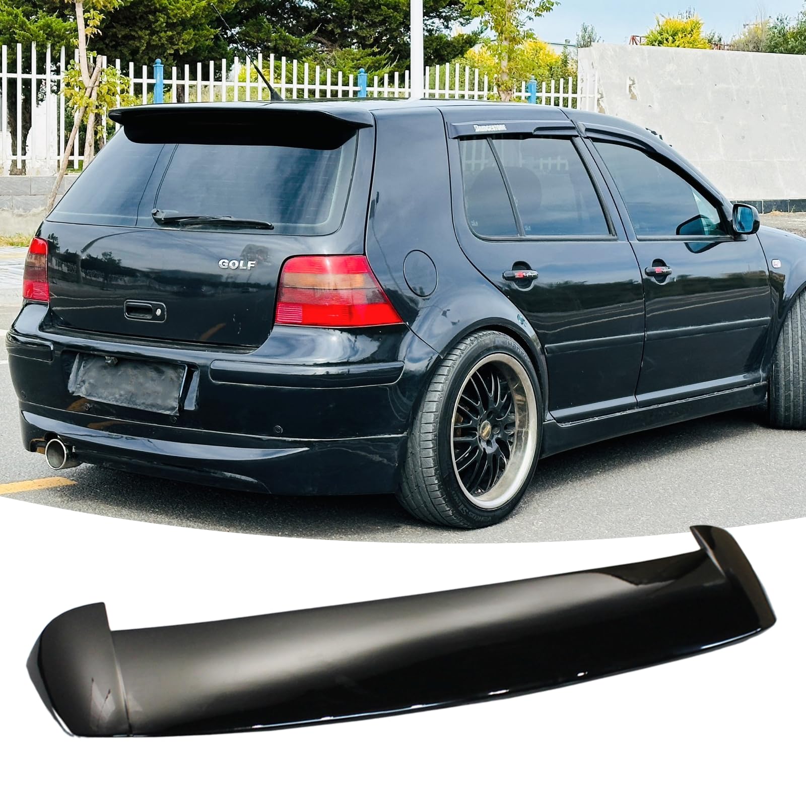 Rear Window Roof Spoiler Visor Wing Fit for Volkswagen VW GTI Golf MK4 1999-2006 GL/GLS/GTI/TDI Lip Exterior Accessories Gloss Black