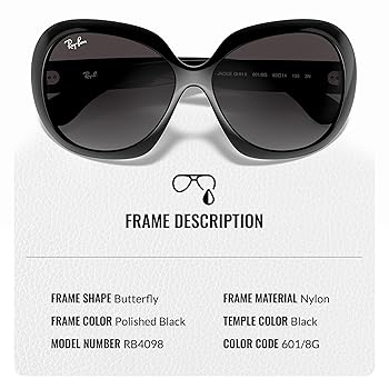 Ray-Banサングラス RB4098 Amazon.com: Ray-Ban RB4098 Jackie Ohh II Sunglasses + Vision