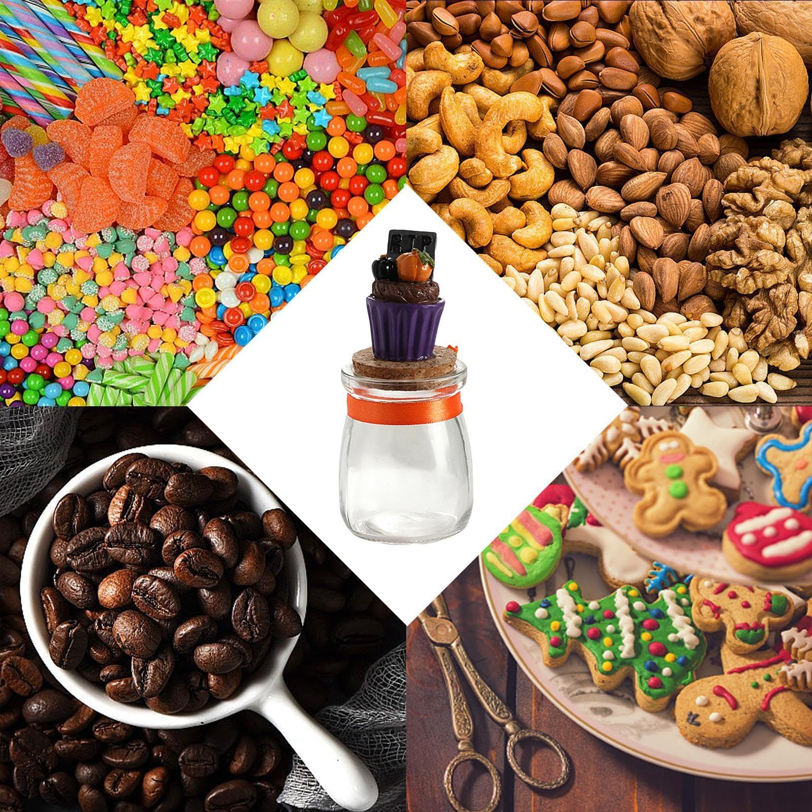 Amazon.co.jp: ハロウィン ガラス クッキー ジャー、クリア キャンディ