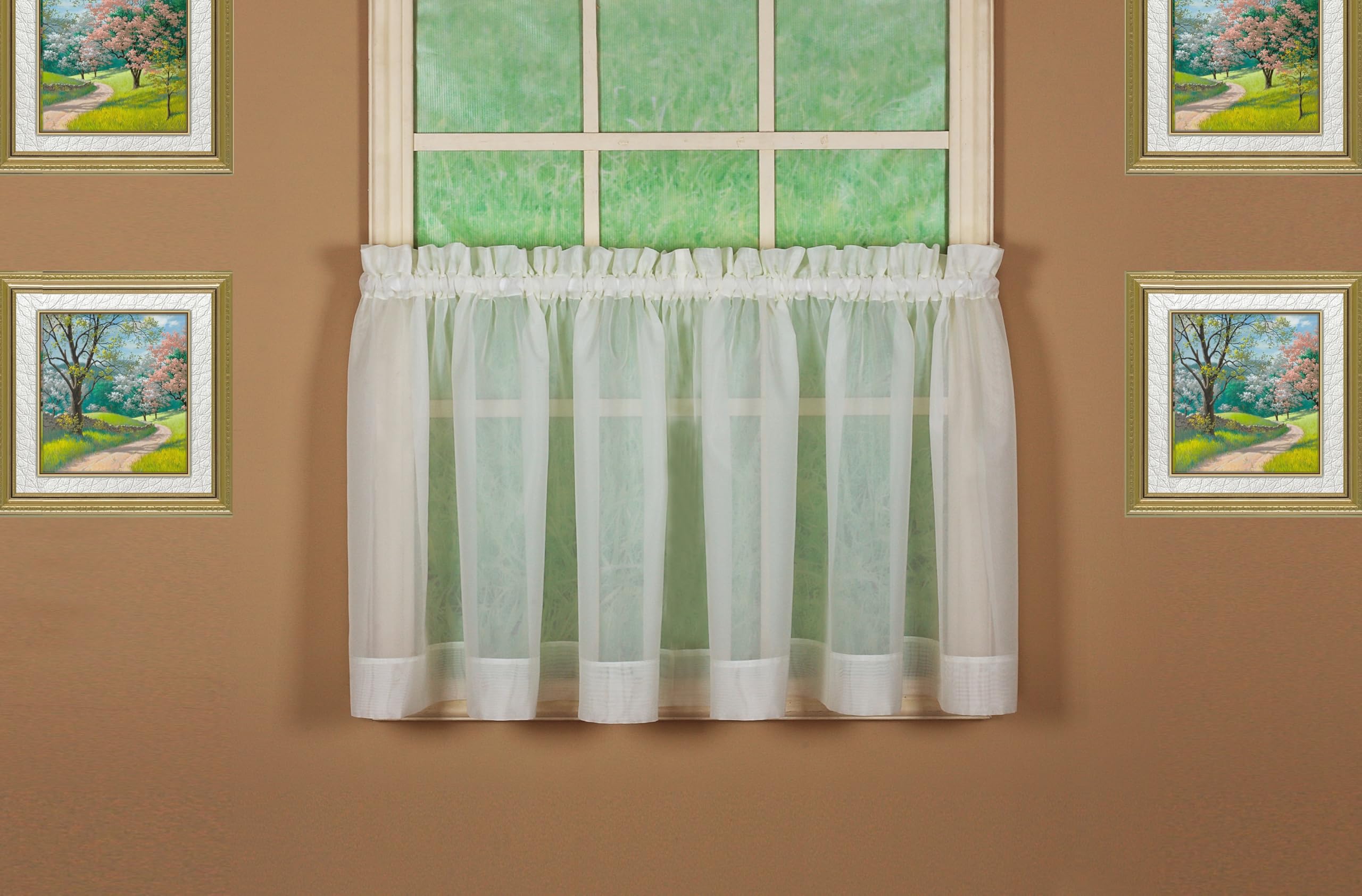 Today's Curtain Emelia Original Voile Tier Pair 30", Ecru, 60" W x 30" L — image 1