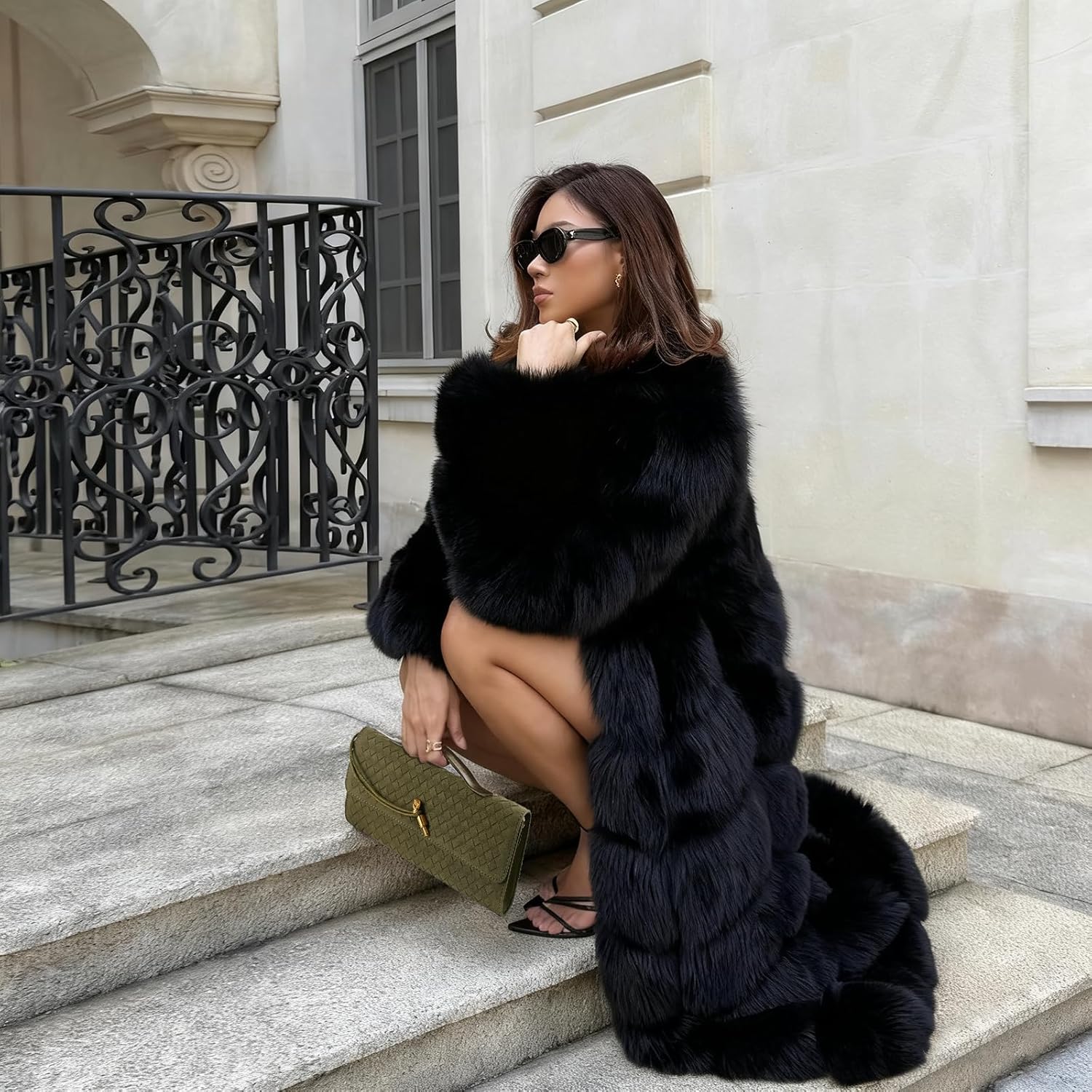 Woven Clutch Purses for Women, Formal Satchel Leather Evening Bag Shoulder Handbag - Image 2