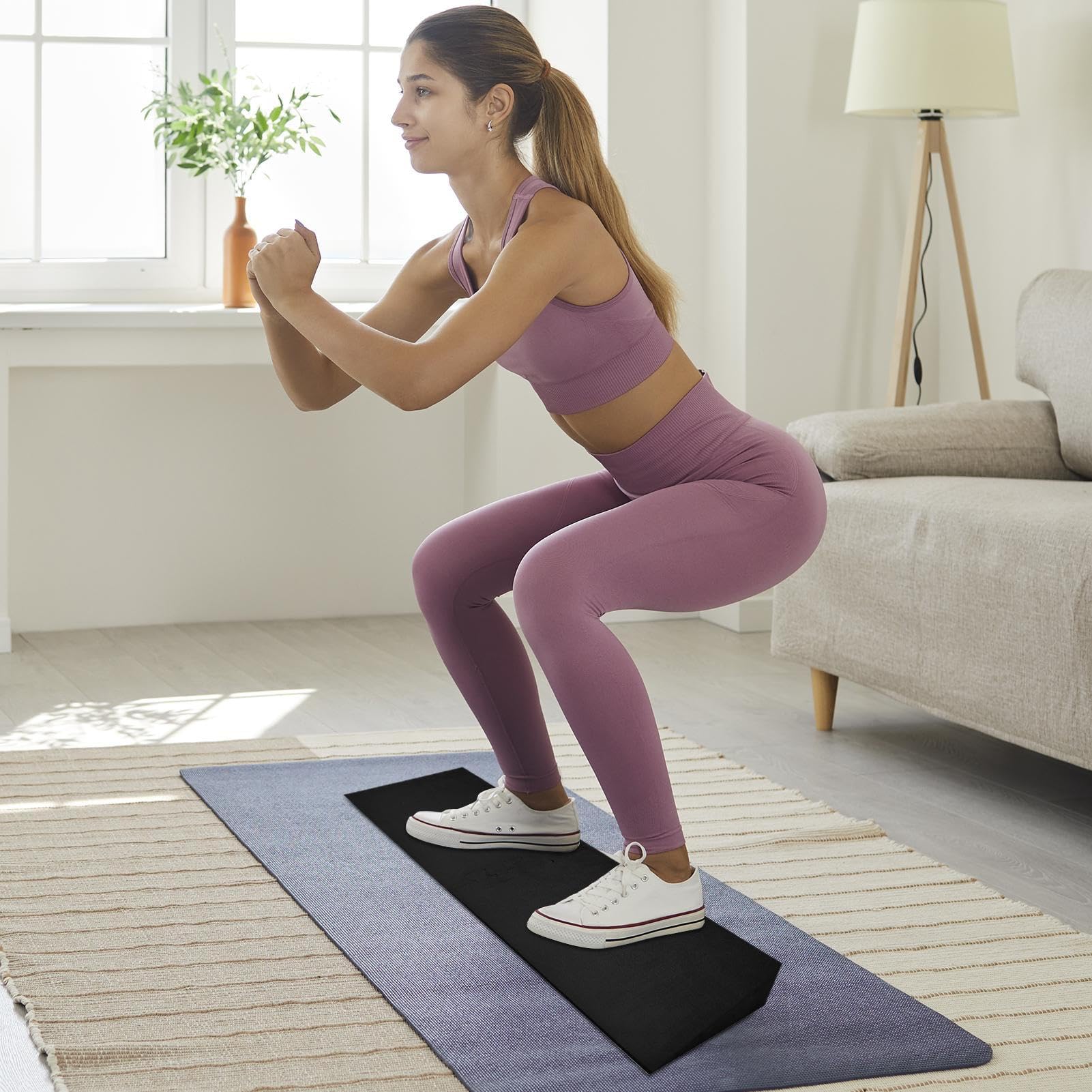 Squat Wedge Block, Calf Stretcher Board, Adjustable Slant Wedge, Foot Exercise Wedge, Non-Slip Stretch Block, Calf Stretching Wedge, Exercise Slant Board, Knee Stretch Wedge