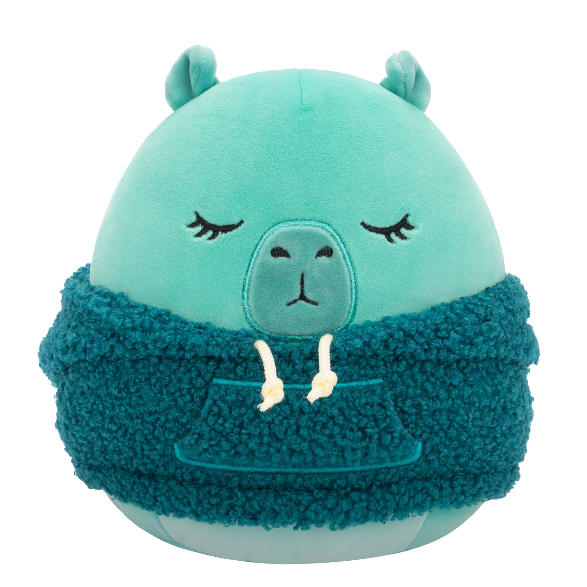 Squishmallows Original 7.5-Inch Nastia the Capybara with a Wooly Hoodie, Multicolor, 7.5 inches