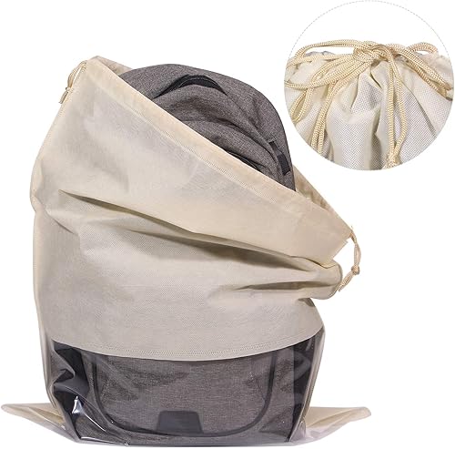 Miniatura 3 de Paquete de 10 bolsas grandes a prueba de polvo con cordón fundas grandes de tela no tejida bolsa de almacenamiento de cuerda para bolsos bolsos