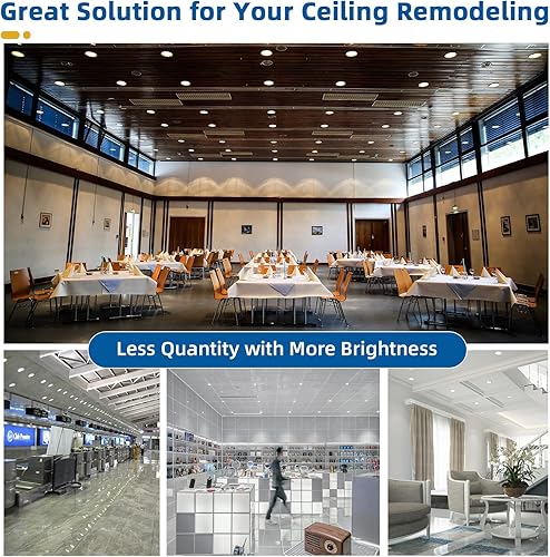 Miniatura 10 de Paquete de 12 luces LED ultrafinas con caja de conexiones, luz de techo empotrada regulable de 6 pulgadas, luces matadoras de latas de montaje