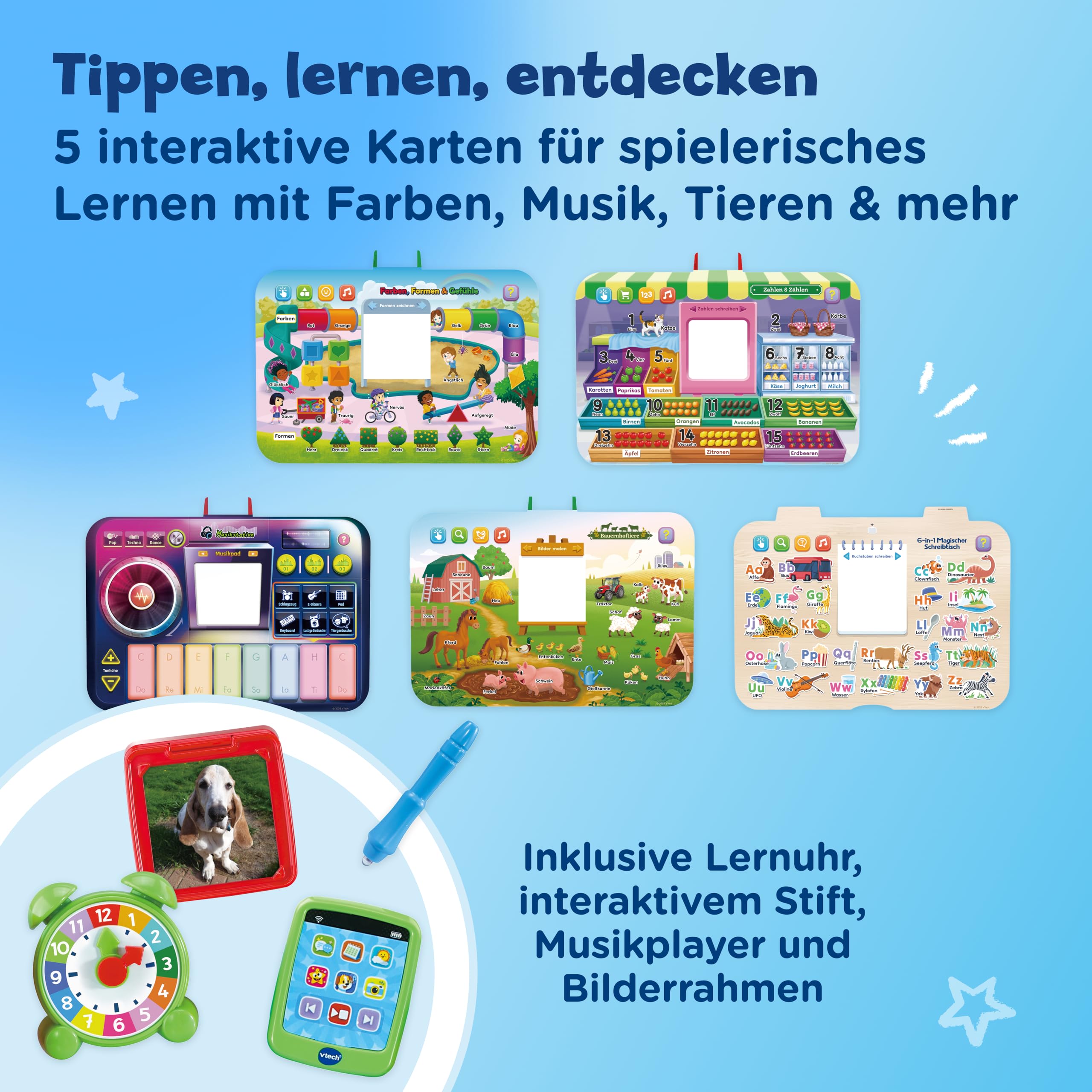 VTech 6-in-1 Magischer Schreibtisch Lernstation Stuhl ab 3 Jahren