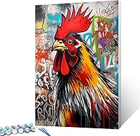 Vista 28 de Tucocoo Pintura al óleo estilo graffiti por números para adultos principiantes con marco, pintura de guitarra fresca por número sobre lienzo