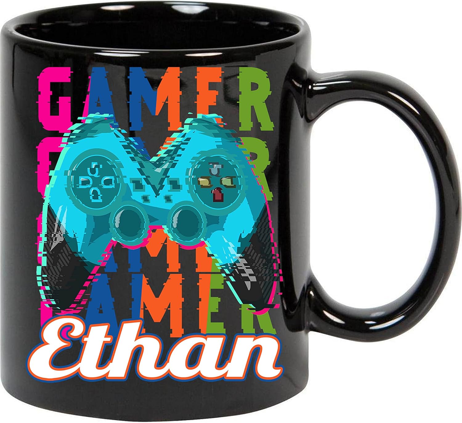 Coffee Mug Customized Name Ethan Game Console Cup Gamer