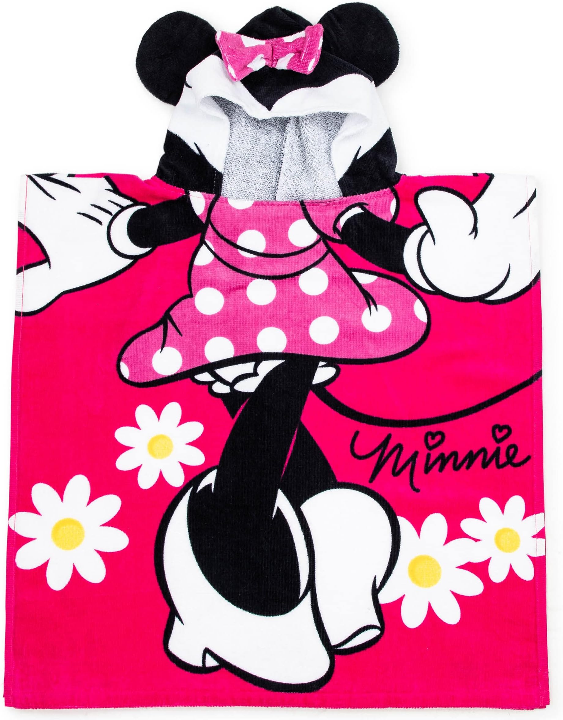 Disney Minnie Mouse 22" x 22" Hooded Poncho Bath/Beach Towel