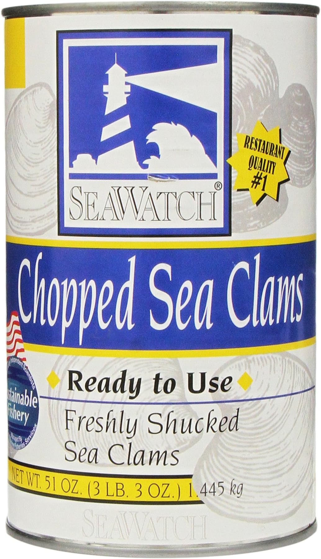 Seawatch Chopped Sea Clams Ready to Use 51oz.Can
