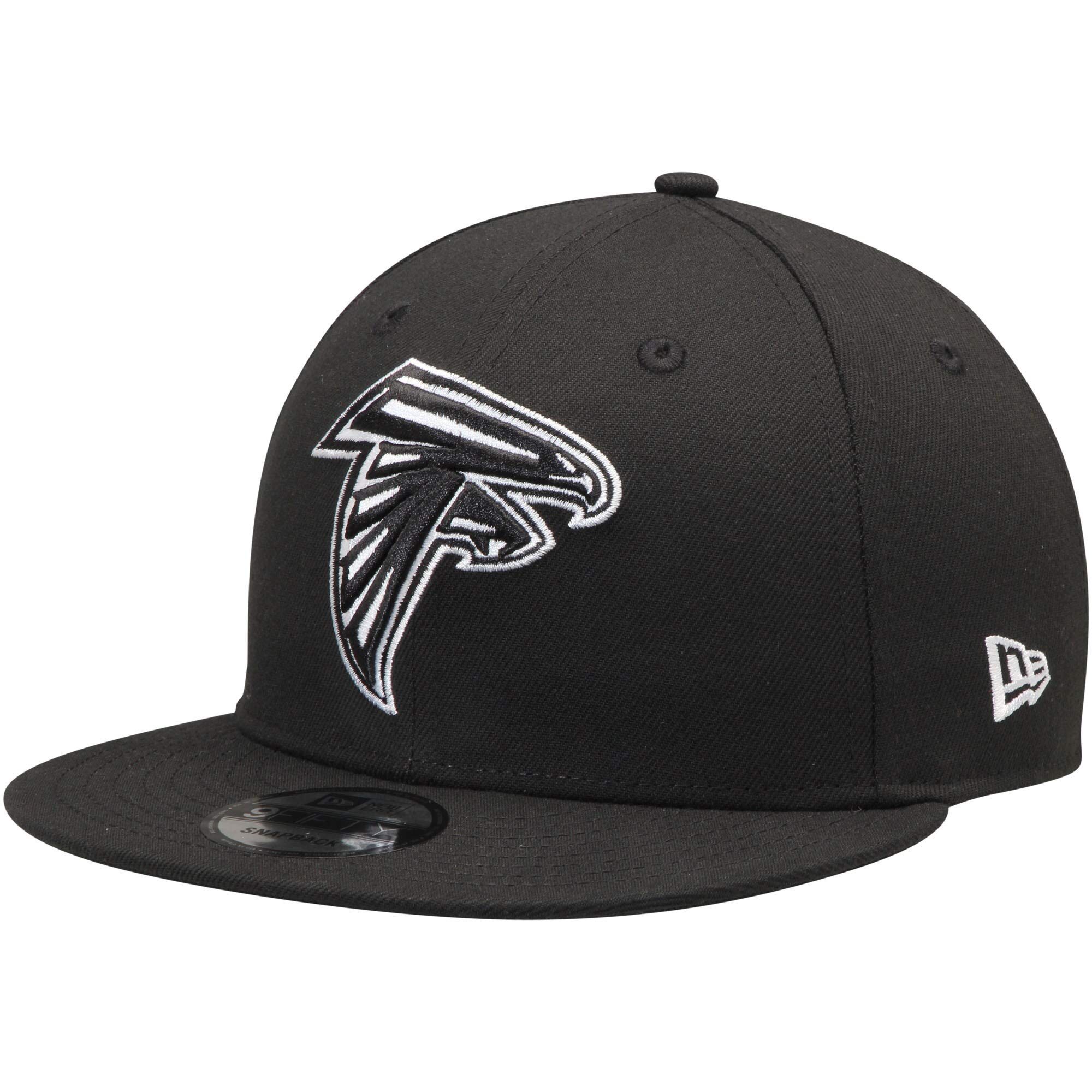 New Era NFL 9FIFTY Black White Adjustable Snapback Hat Cap One Size Fits All, Atlanta Falcons, One Size โ image 1