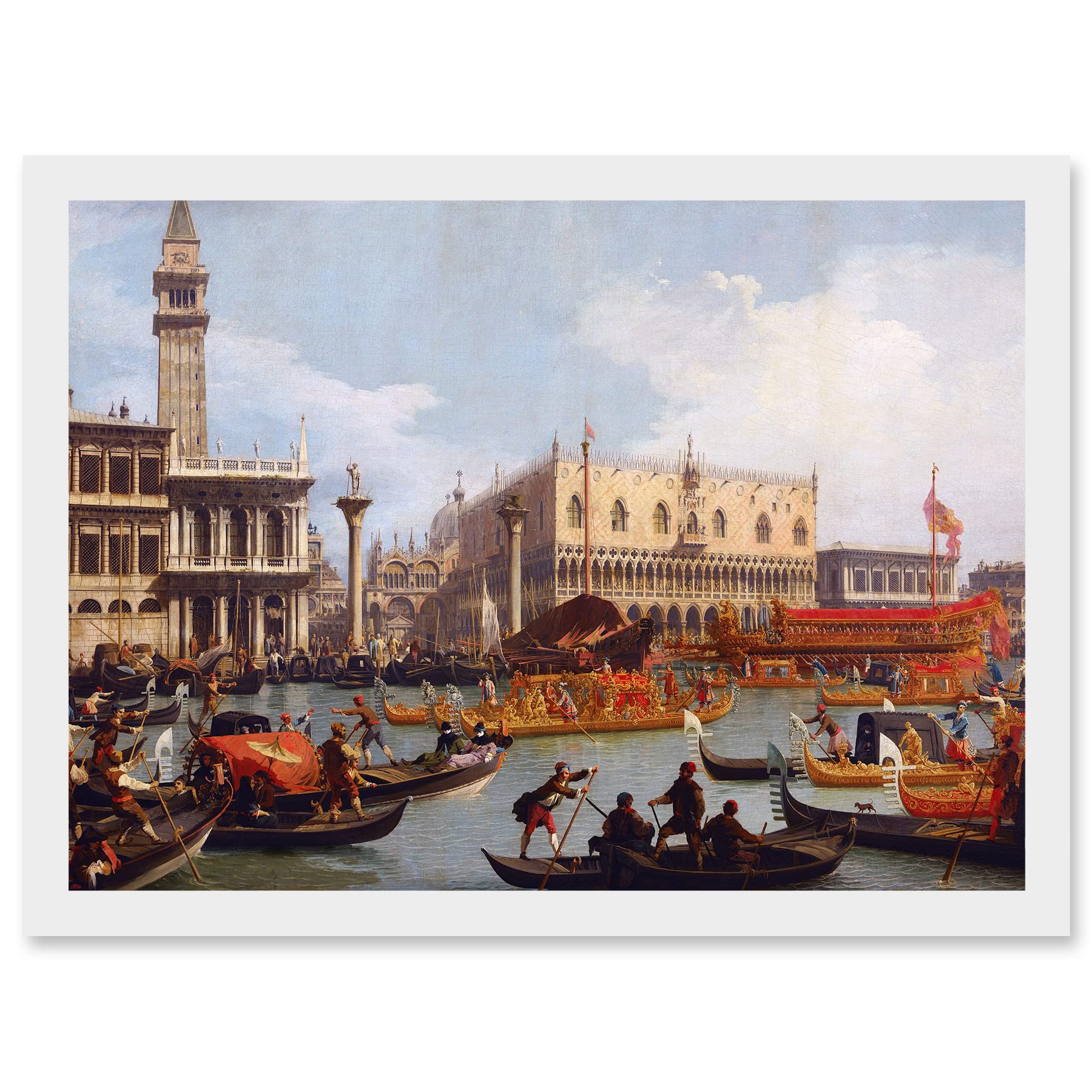 Canaletto Bucentaurs Return Venice Italy Painting Framed Wall Art Print A4