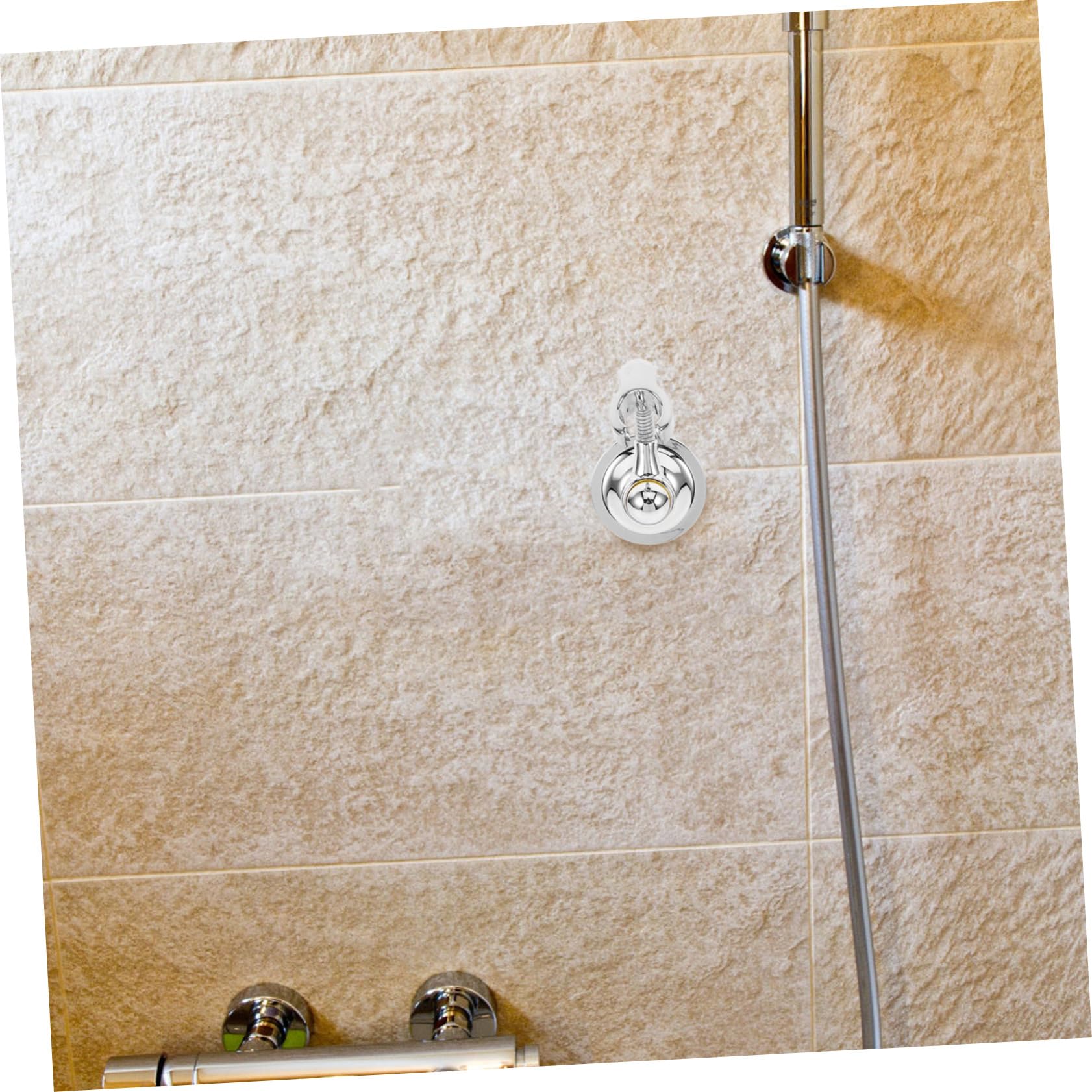 NUOBESTY 4 Pezzi Soffione Doccia Regolabile con Adesivo Base per Doccia senza Forature per Bagno Accessorio Pratico e Bidet