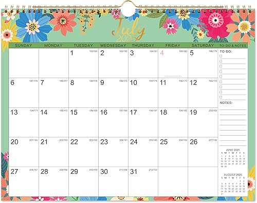 Calendario 2025  Calendario de pared 2025, julio 2024  diciembre 2025, calendario de pared 2025, 15 x 11.5 pulgadas, calendario de 18 meses con