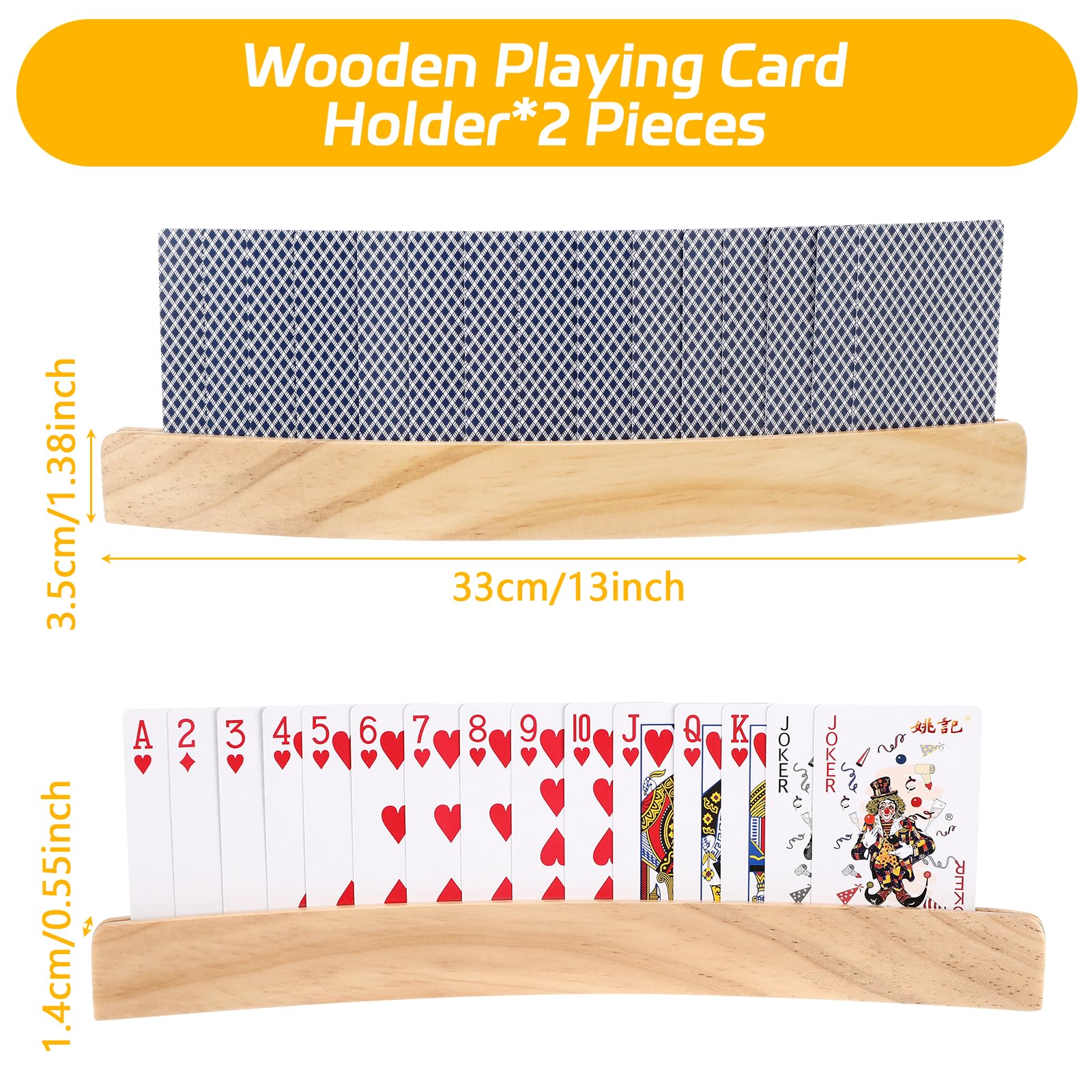 PORTA CARTE DA Gioco 2 Conteggi per Anziani Astuccio Porta Carte