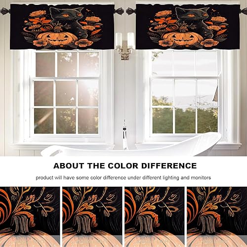 Miniatura 660 de Cenefas de cocina modernas con patrón de cobre marrón dorado para ventanas, cenefas opacas abstractas de marcas de arañazos y cortinas opacas