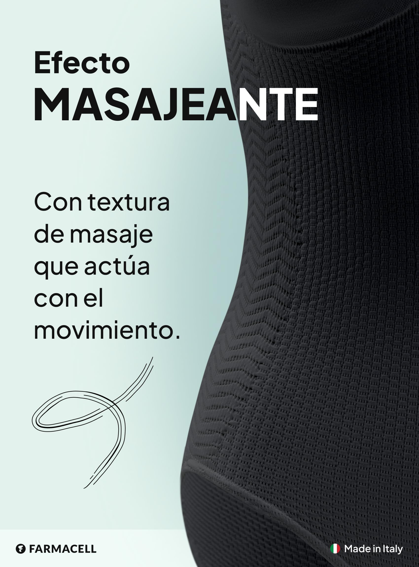 Farmacell Body Moldeador Mujer Anticelulitis Masaje y Efecto FIR, Made in Italy, 1108