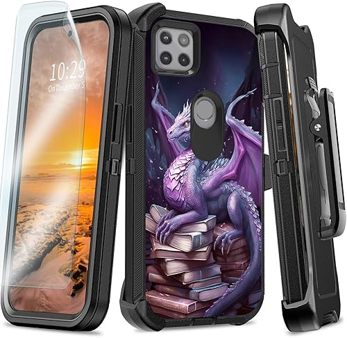 Full Body Protective Case for Motorola One 5G Ace/One 5G UW Ace, Built-in Screen