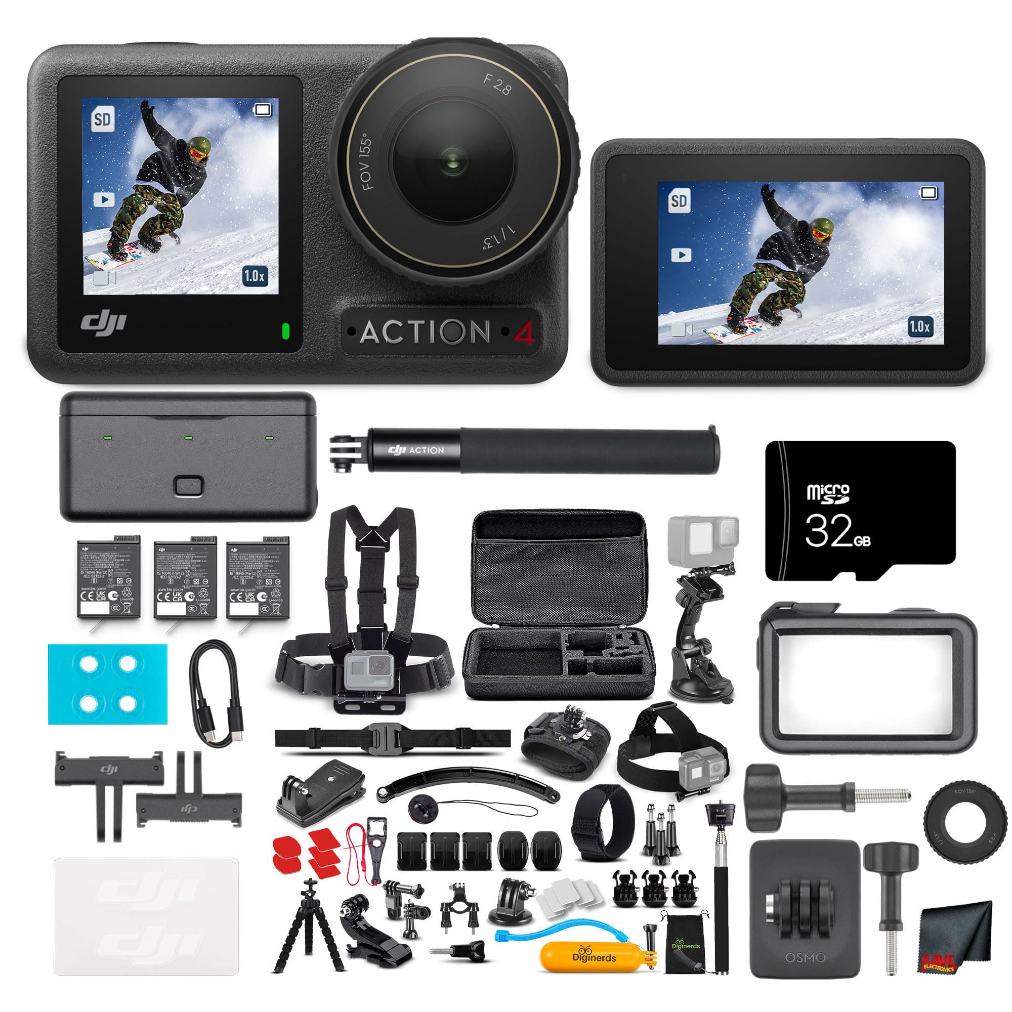 Amazon.com : DJI Osmo Action 4 Camera Adventure Combo - Waterproof