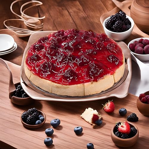 Andy Anand - Tarta de queso tradicional de fresa de 9 pulgadas, increíble, deliciosa, decadente, comida gourmet, cumpleaños, San Valentín, Navidad,