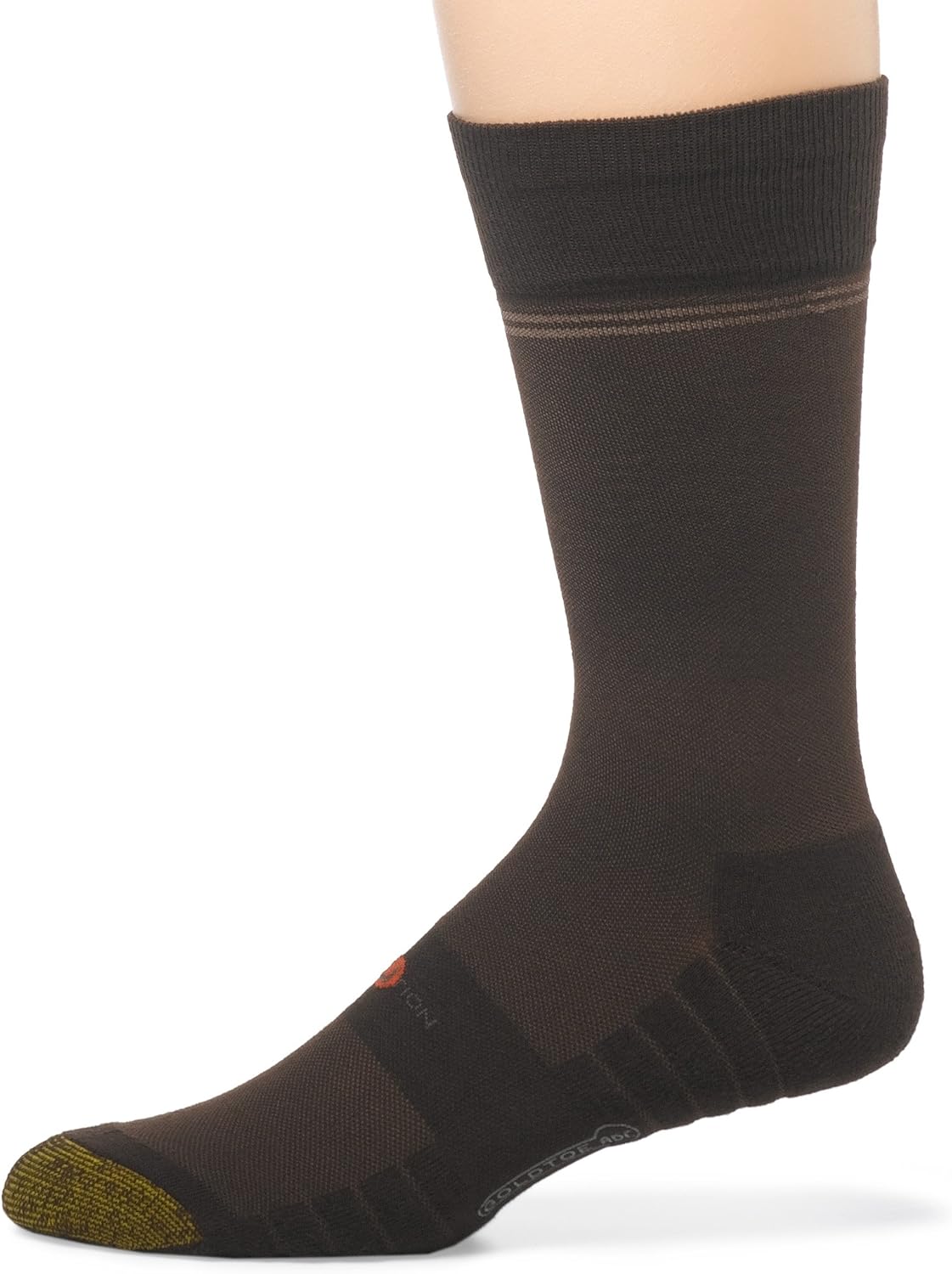 Gold Toe Men's SoleUtion Leader Crew Sock, Brown, OS