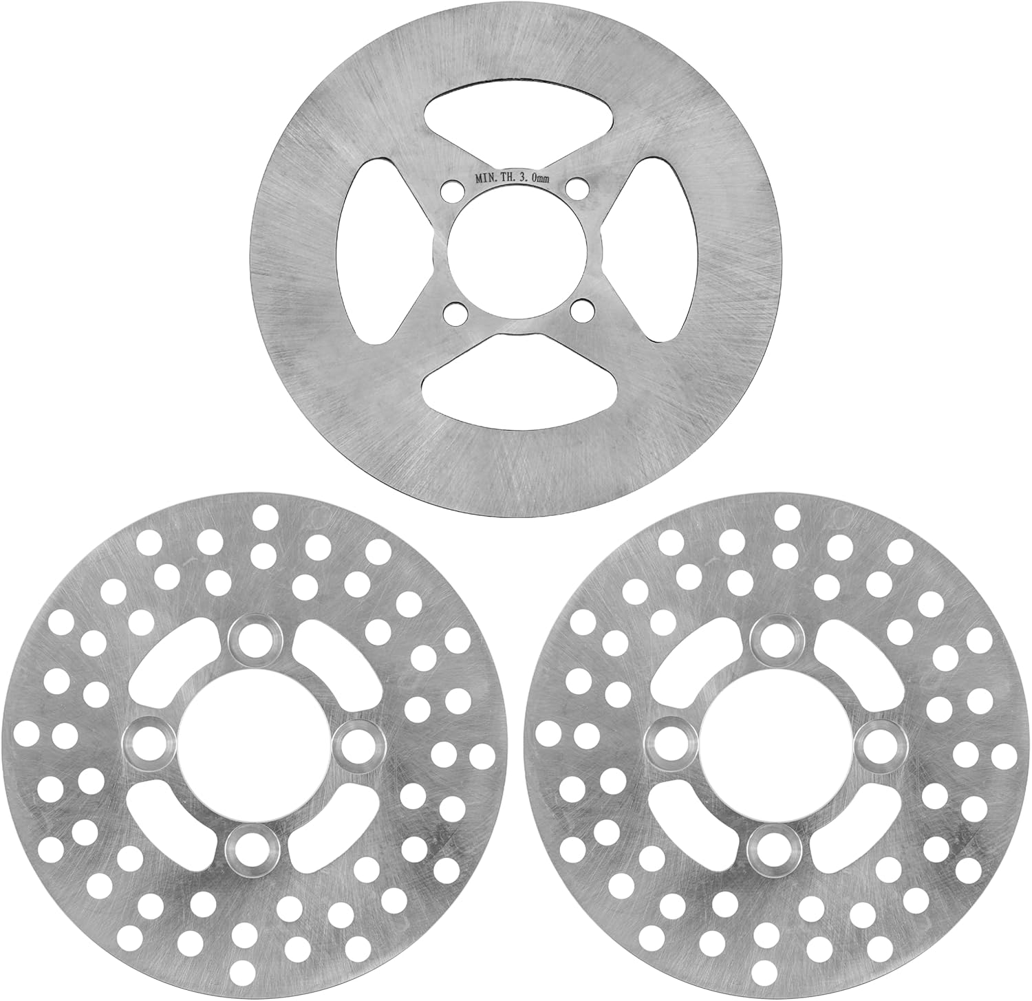 Caltric Rear and Front Brake Disc Set Compatible with Yamaha Raptor 250 YFM250R 2008-2013