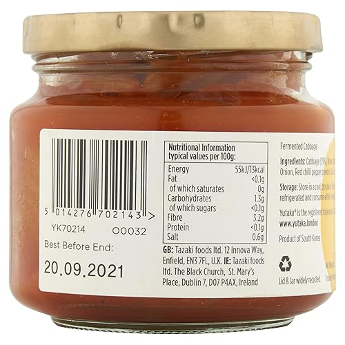 Miniatura 2 de Yutaka Repollo fermentado en escabeche tradicional nacional coreano 100% natural auténtico en tarro 7.58 oz