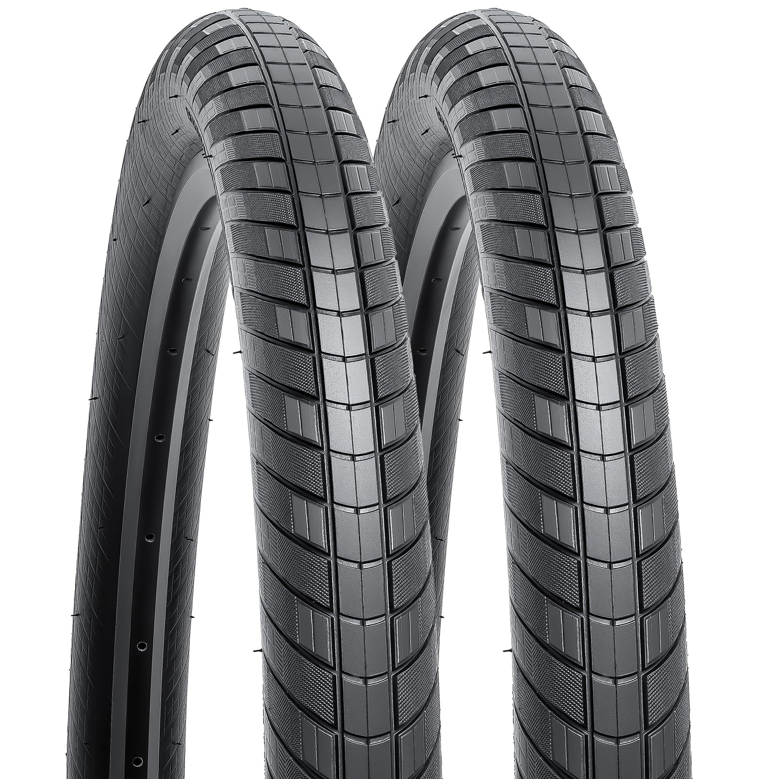 YunSCM 27.5 Pouces Montagne Vélo pneus 27.5x2.35/57-584 and 27.5 Pouces Vélo Chambre à air Schrader Valve and Compatible with 27.5x2.35 Vélo pneus and Chambre à air(YW052