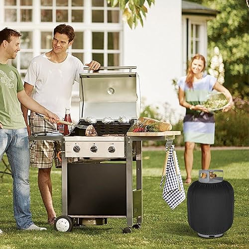 Miniatura 6 de SIRUITON Cubierta para tanque de propano de 20 libras, resistente al agua, 600D, tela Oxford, para exteriores, con cordones ajustables