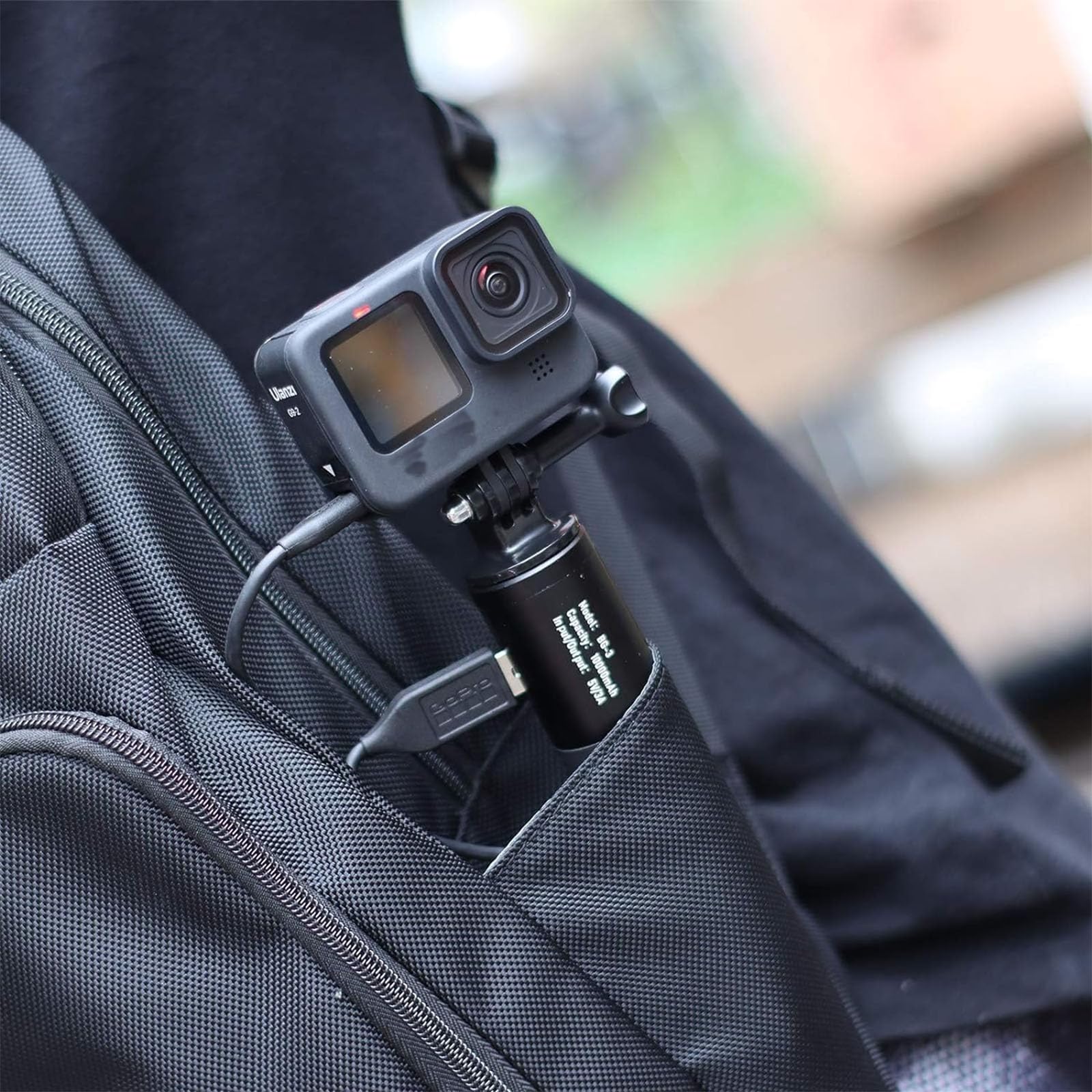ULANZI BG-3 10000mAh Empuñadura con Batería, Batería Grip para Cámaras de Acción, Batería Externa Power Bank con Mini Trípode para Vlogging Cámara Live Streaming Filmmaking