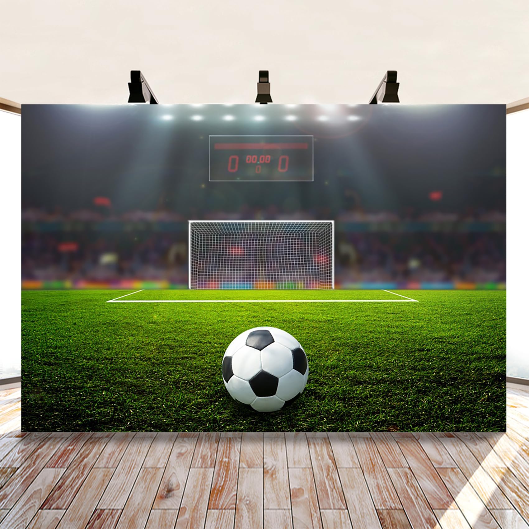 Sfondo Fotografico Per Compleanno A Tema Calcio – 2,1x1,5 M, Campo Da Calcio, Banner Per Festa