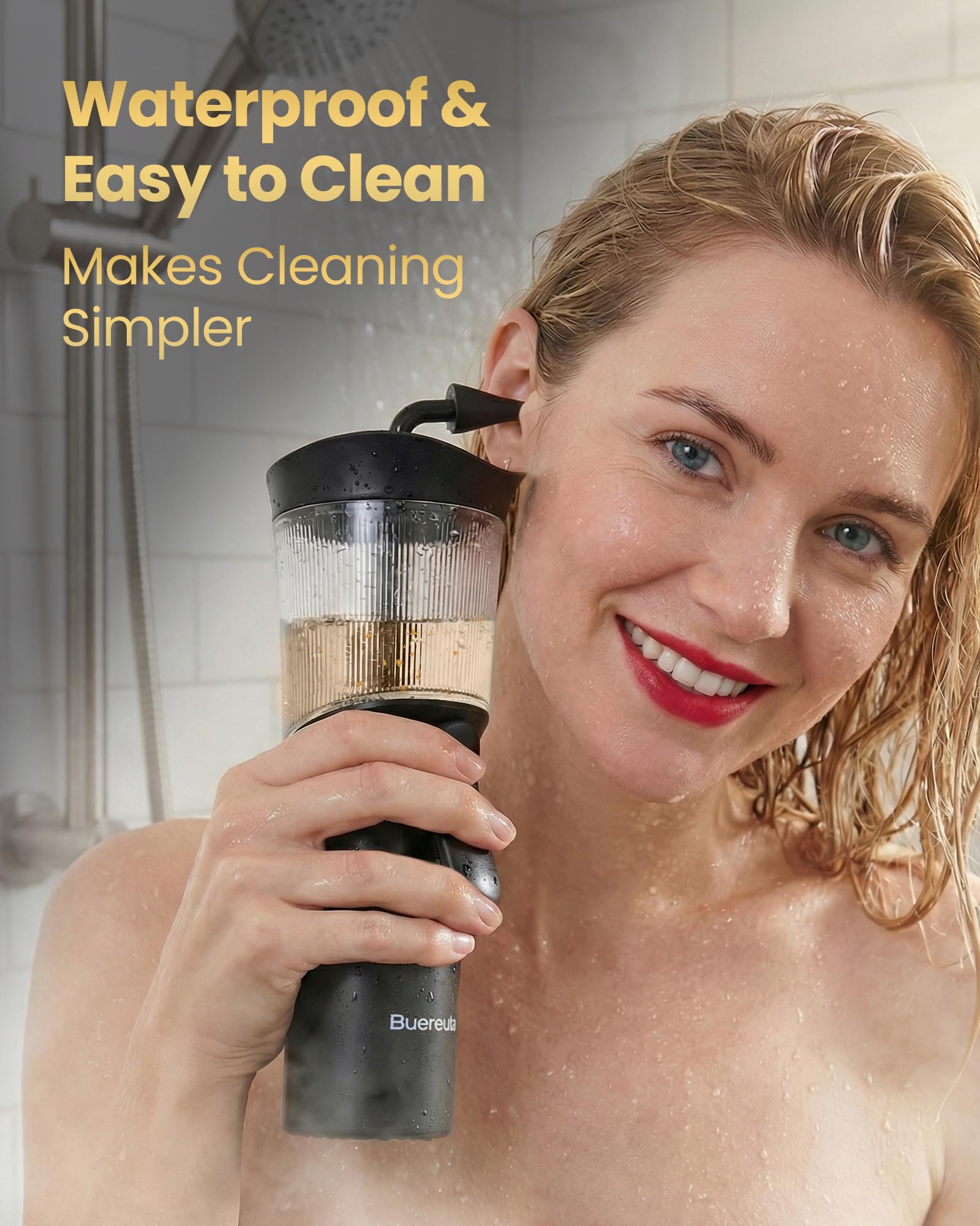 Nettoyeur Oreille Eau - Kit Nettoyage Oreille, Nettoyant pour Oreilles Adulte, Réservoir d'Eaux Usées Intégré, Silicone Souple, Opération à Une Main, Adapté à Un Usage Domestique