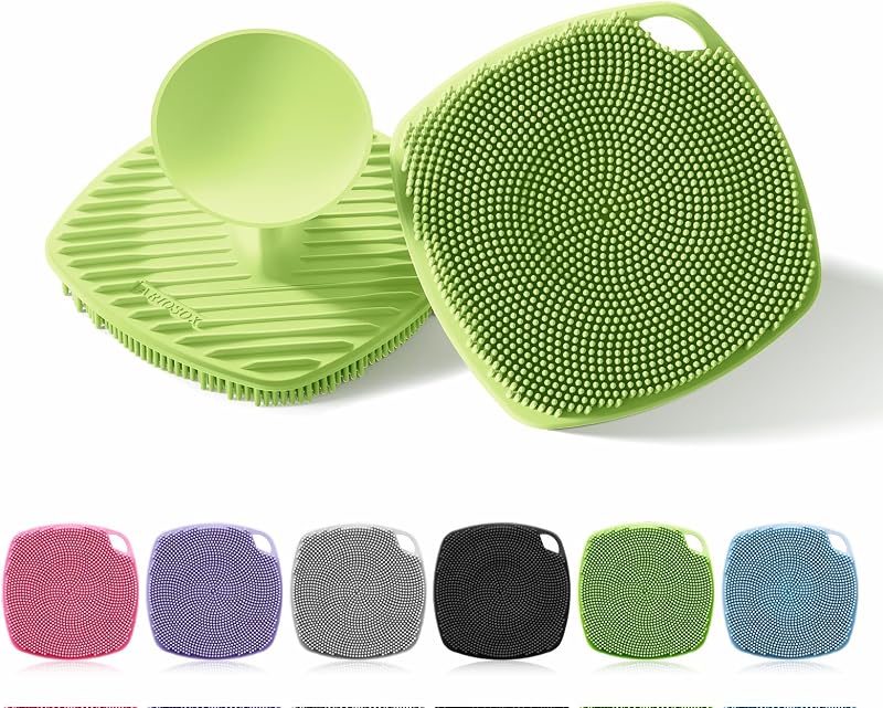 Escova corporal de silicone ARIOSOX verde com ventosa