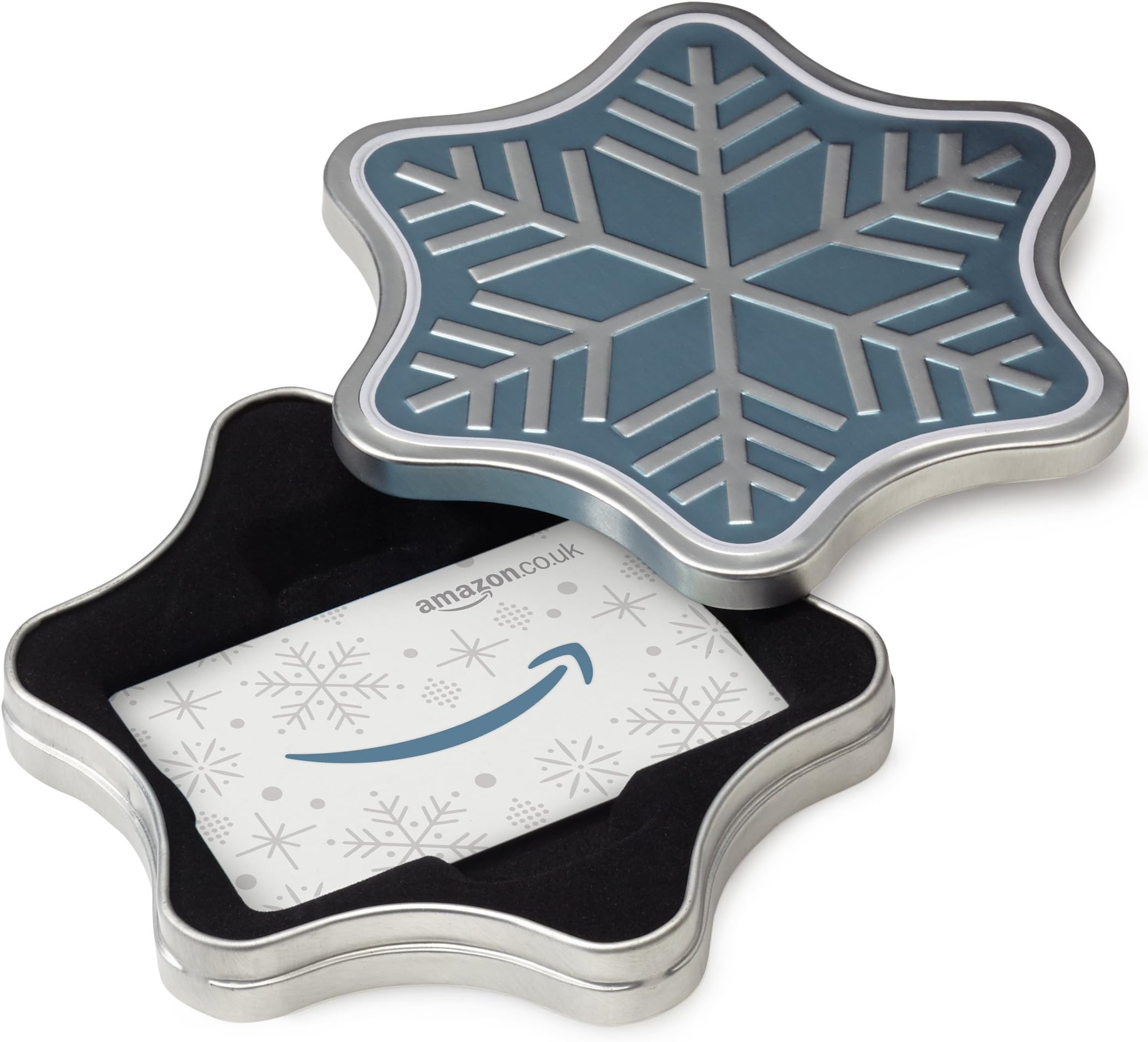 Amazon.co.uk Gift Card for Custom Amount in a Snowflake Tin