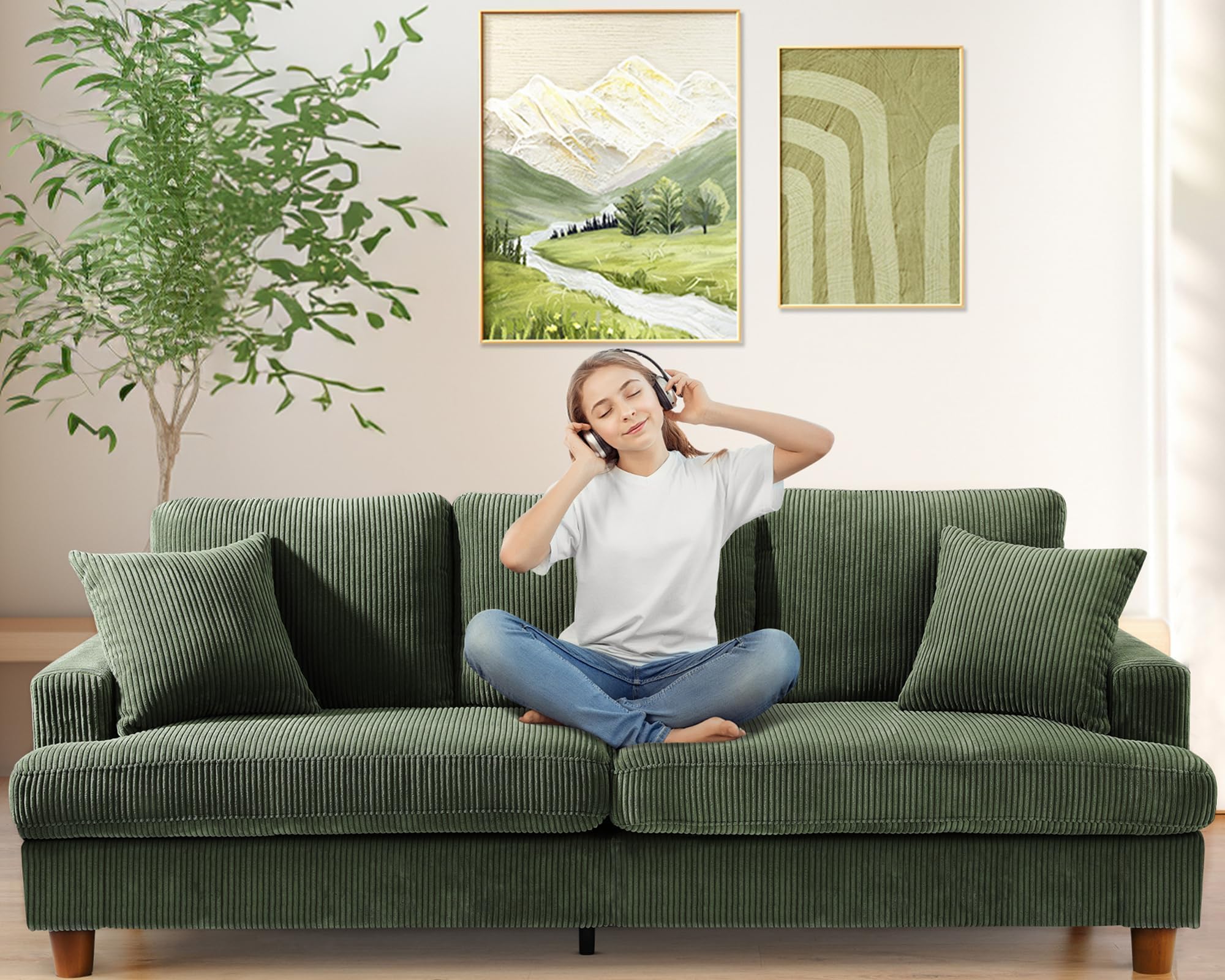 Kidirect 87in Corduroy Couch