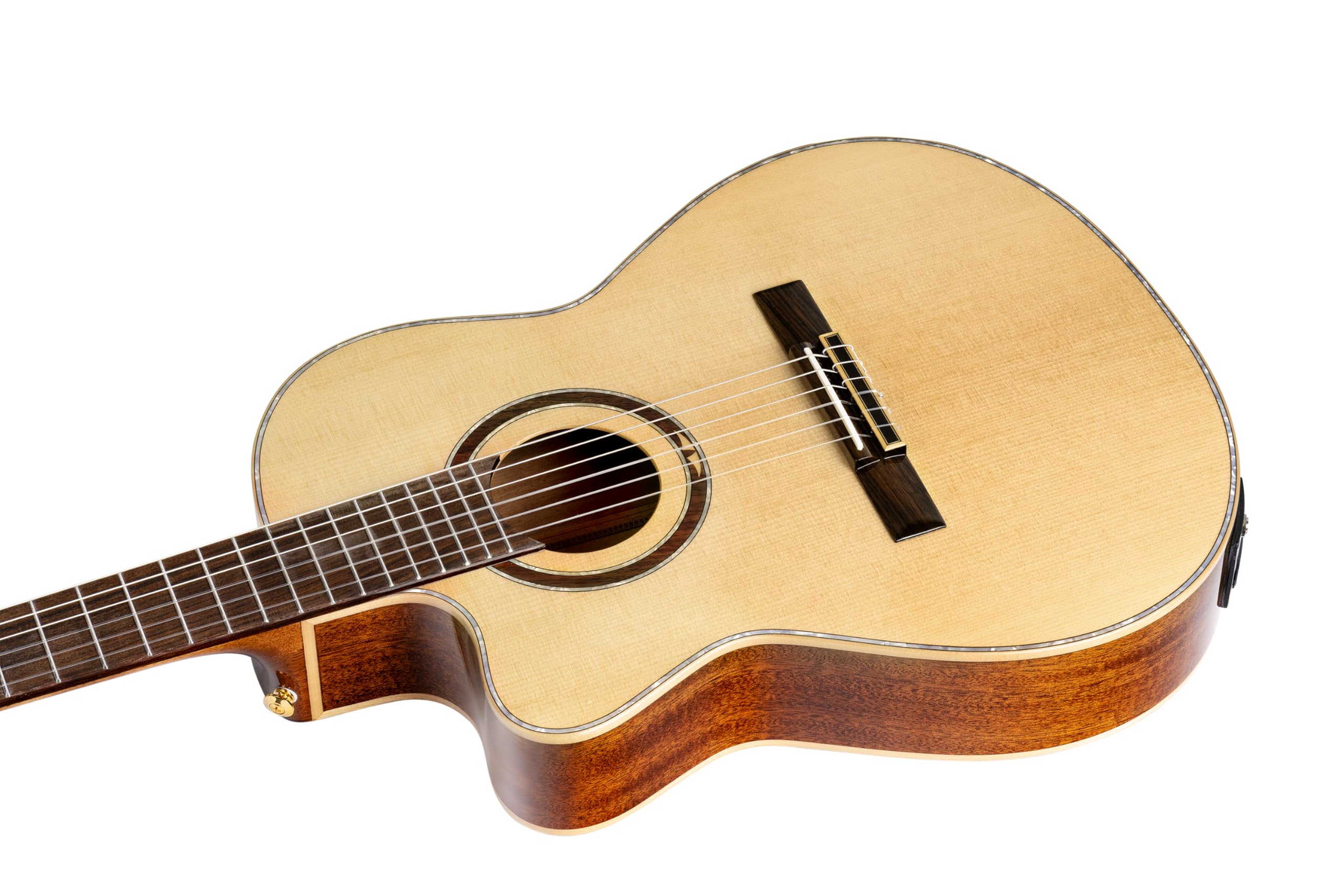 ORTEGA Performer Series RCE138-T4-L - Guitarra de concierto, 4/4, cuello estrecho, cuerpo fino, incluye funda, color natural