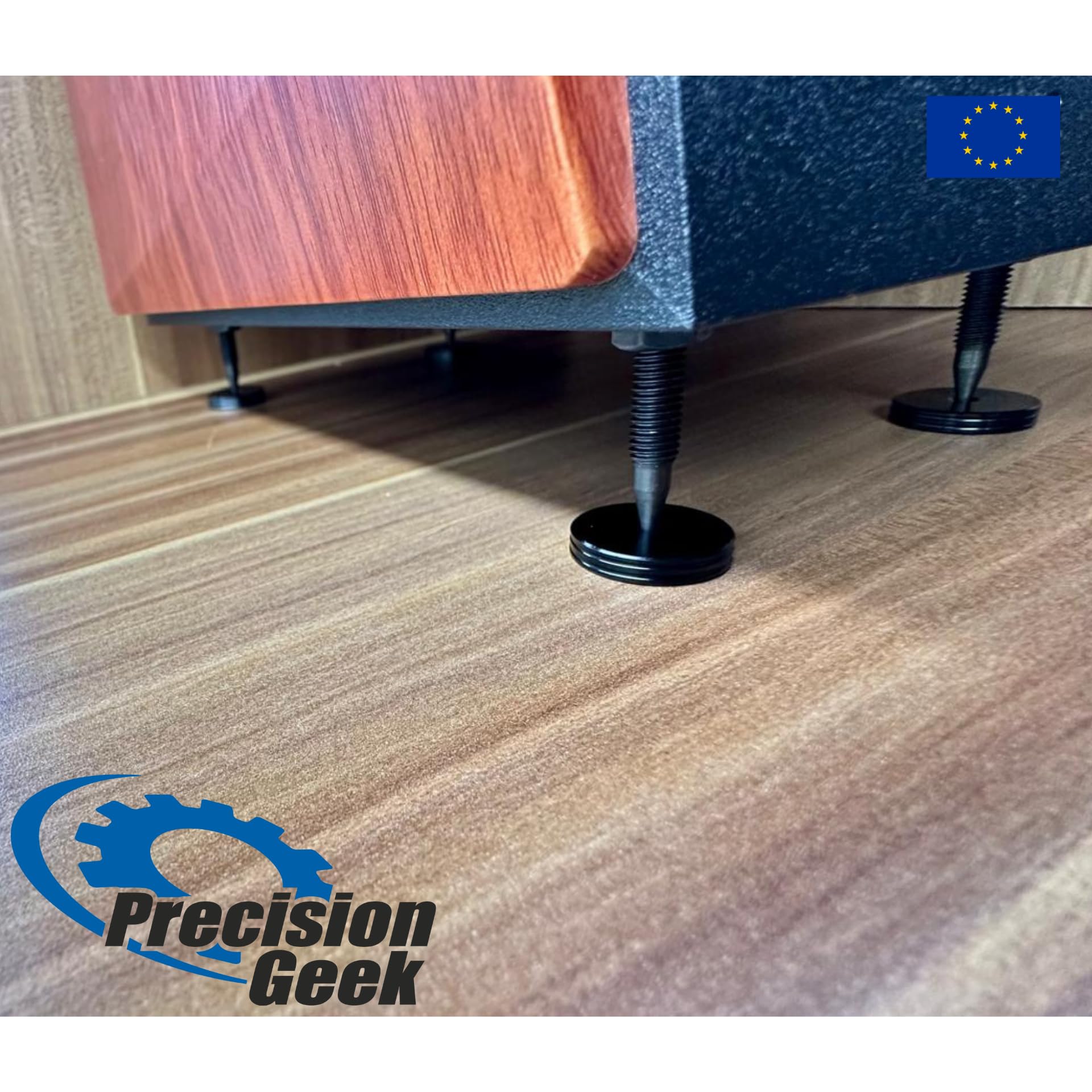 PrecisionGeek M6 Acciaio Annerito Spike Cono Absorber Altoparlanti Vite L-35mm Piedino 20mm 4pz