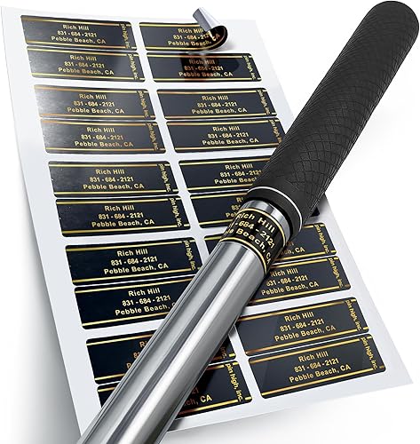 PIN HIGH - 20 etiquetas de identificación personalizadas para palos de golf, resistentes a la intemperie, resistentes a la decoloración, etiquetas