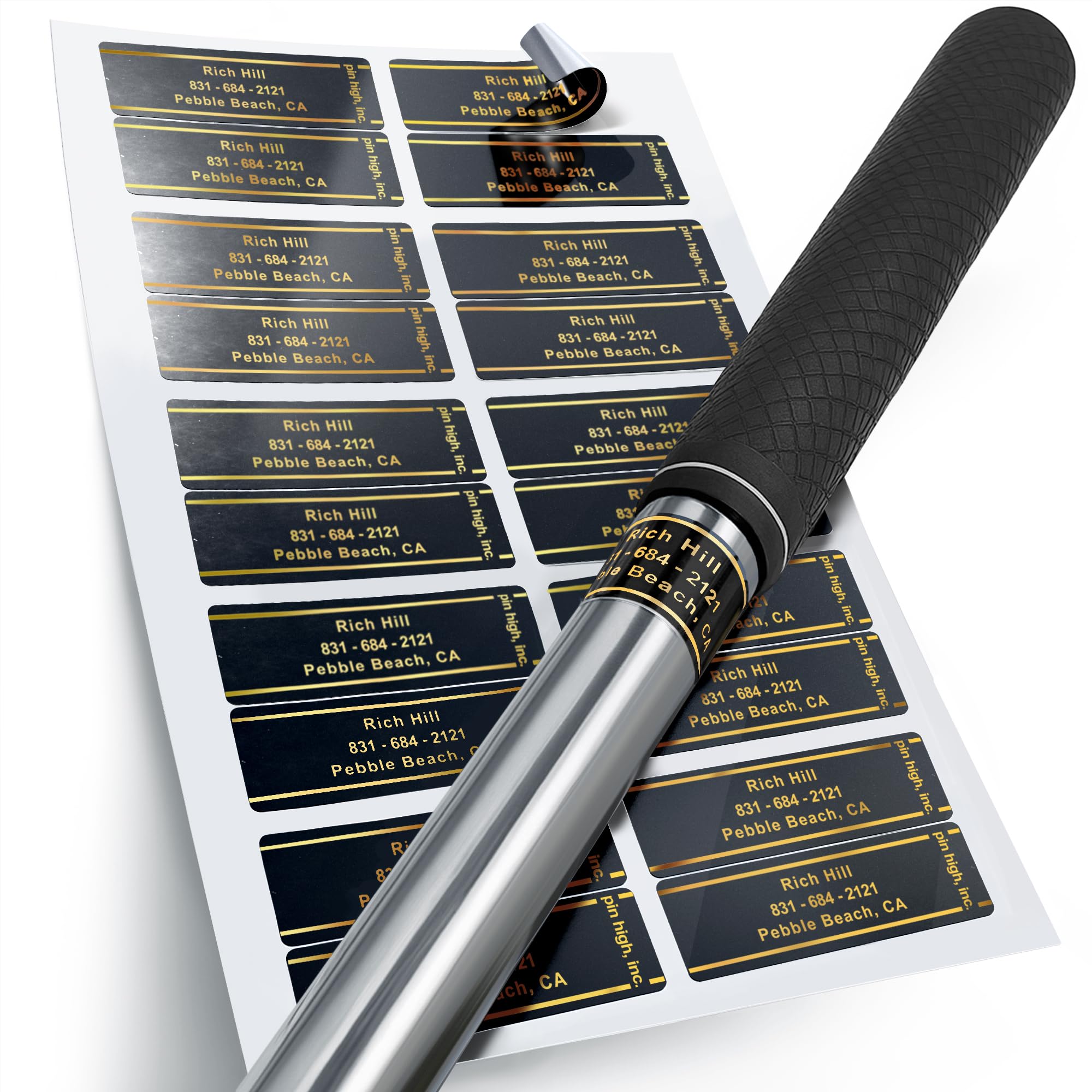 P I N H I G H Golf Essentials: Personalized ID Labels, Pro Scorecards & Game Guides. Weatherproof Accessories for Club Tracking, Stat Logging &