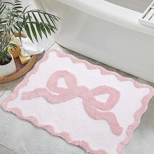 Miniatura 10 de Lokiiy Tapetes de baño navideños, bonitos tapetes rojos para decoración de baño, antideslizantes, lavables a máquina, 20 x 32 pulgadas