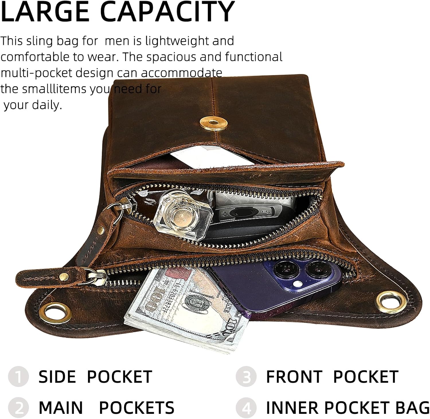Canvas + Leather Motorcycle Travel Fanny Waist Pack Drop Thigh Leg Bag Pouch For Men Women FB2141