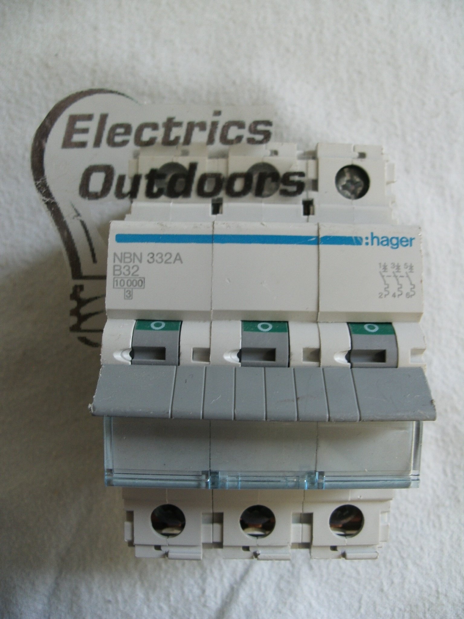 Hager NBN332 - 32a Type B Triple Pole MCB Unused