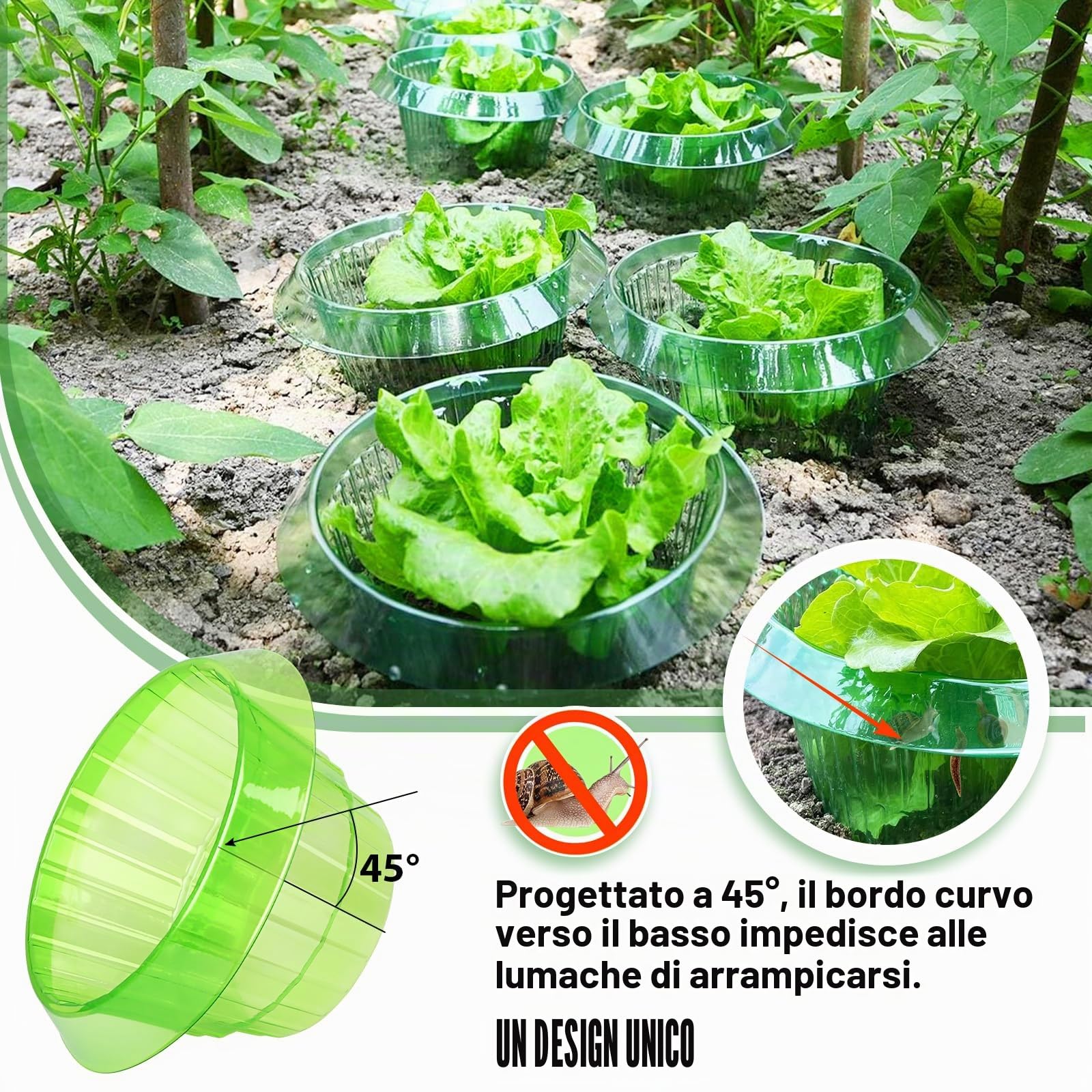 12 Pezzi Collari per lumache, Antilumaca per Orto,Protezione Contro Le lumache, Collare per lumache, Anti-lumache, Protezione per Piante da dagli Animali, Anti-Lumache per Le Vostre Piante