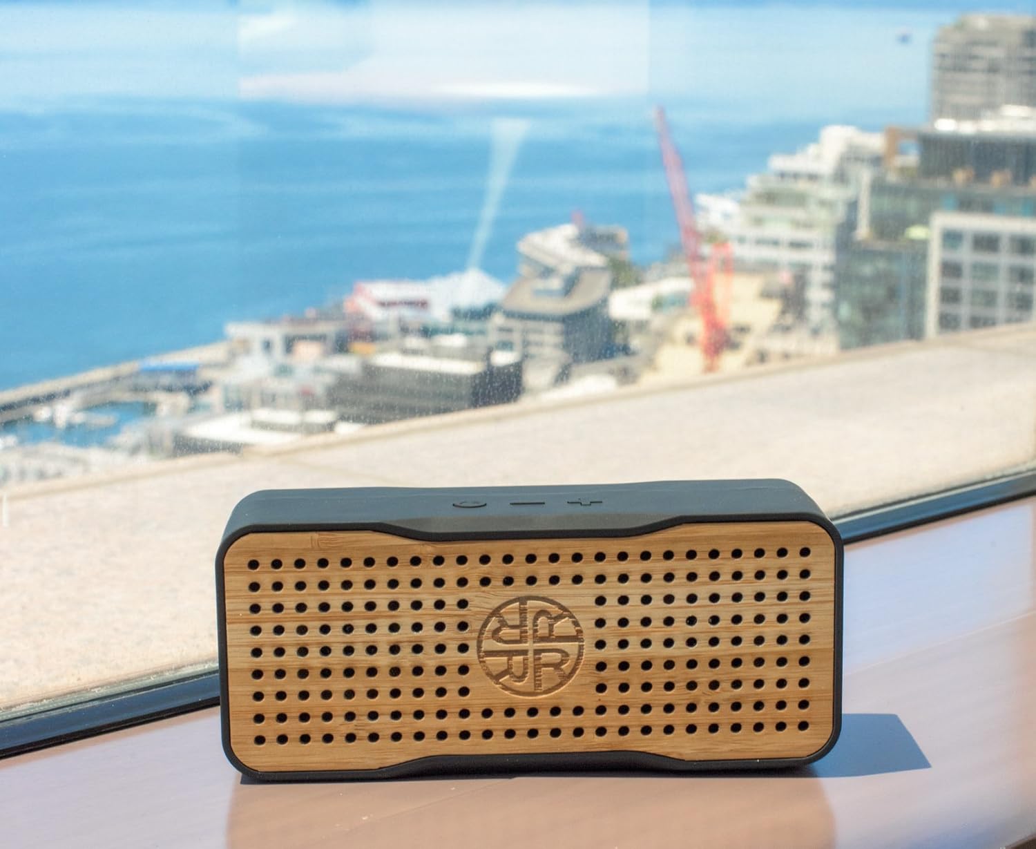 Uр Tо 40% оƒƒ Solar Speaker, Portable Wireless Bluetooth Bamboo Speaker & Phone Charger by REVEAL - Eco-Friendly Bamboo Wood Design