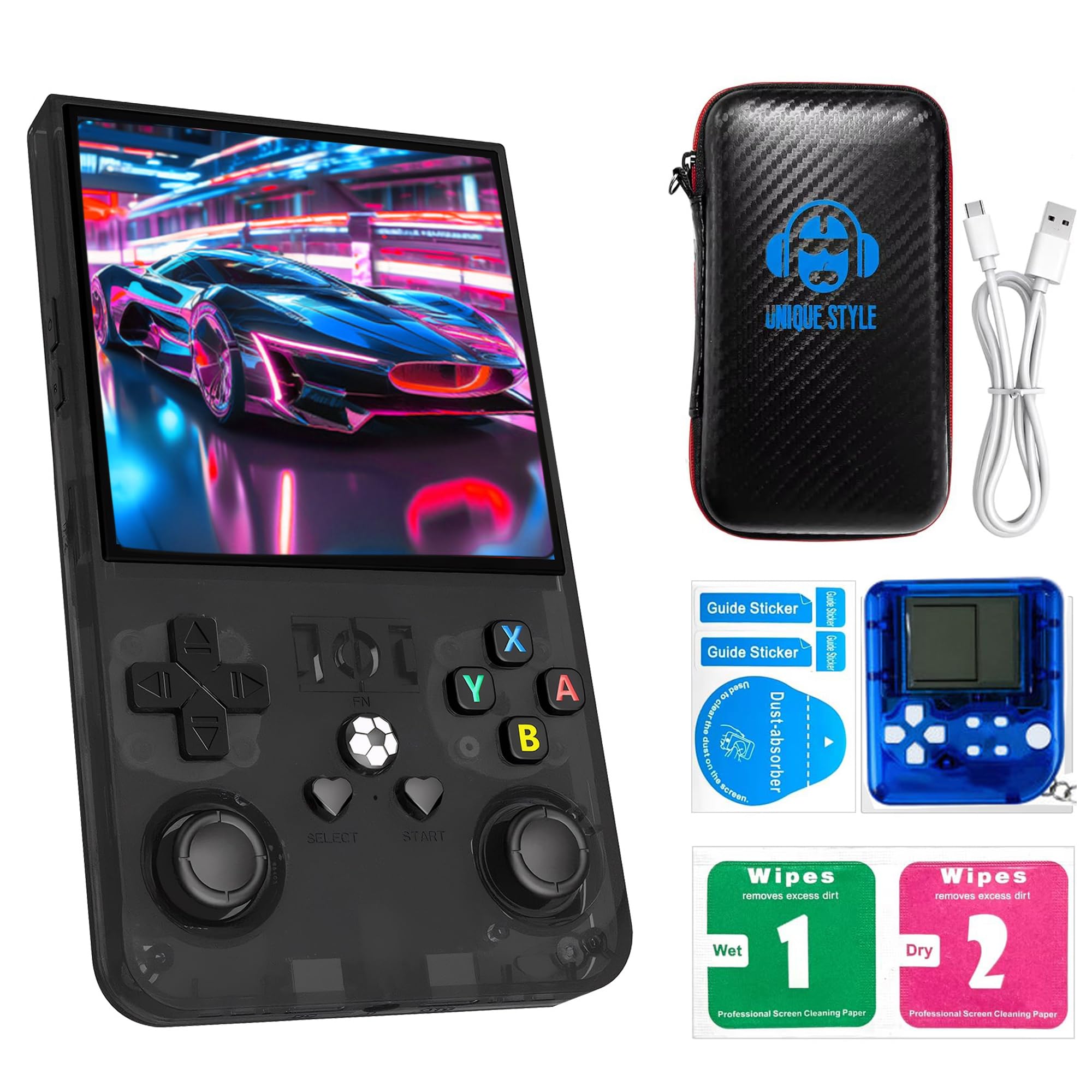 R36s max Retro Gaming Console Handheld Game Console , Game Emulator Handheld Console, 4K HD 4.0" IPS Screen, Preloaded 18,000+ Retro Games Portable