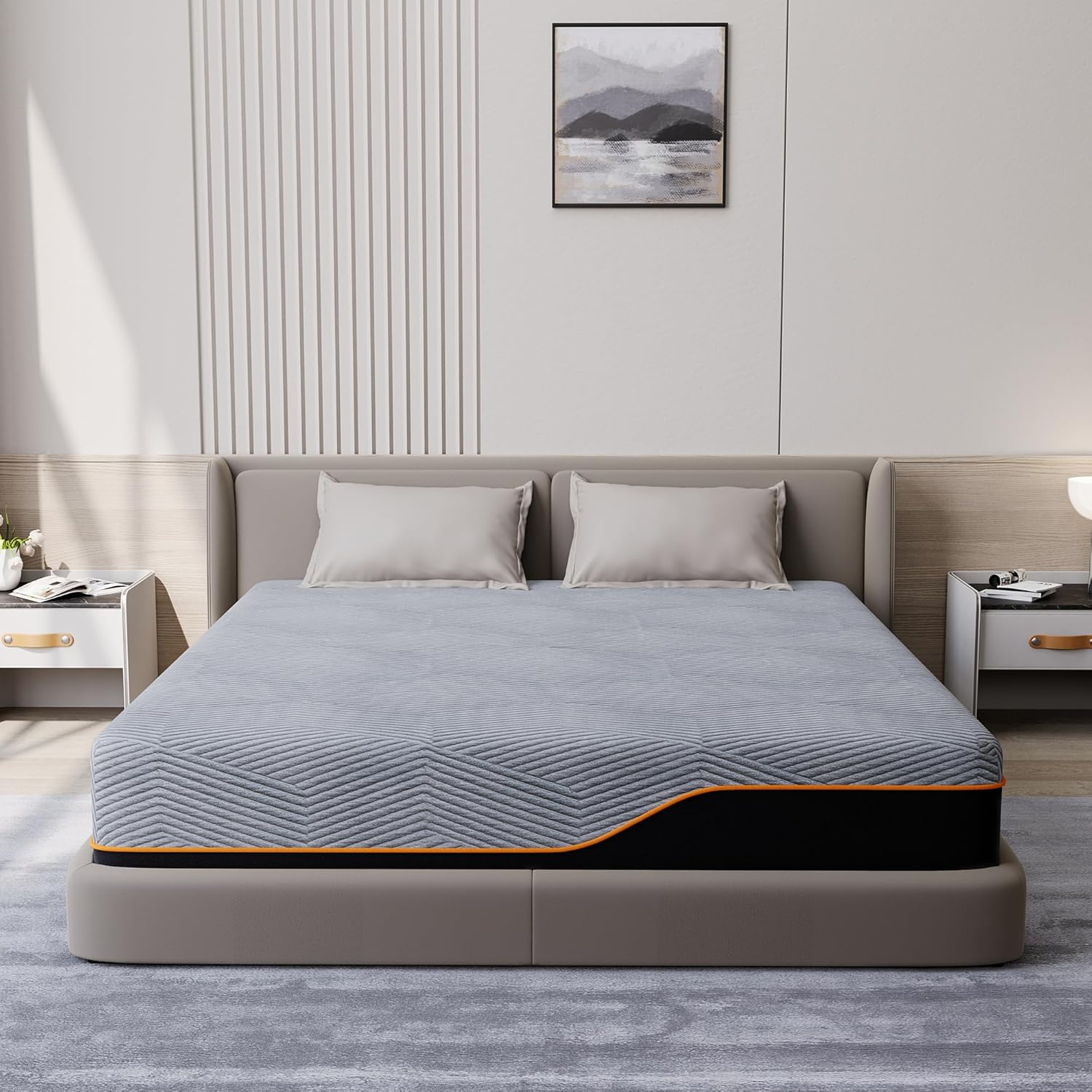 Product image of ESHINE 14 Inch California King Gel Memory Foam Mattress - Back Pain Relief & Pressure Relief, Green Tea Infused, CertiPUR-US Certified, Bed in a Box