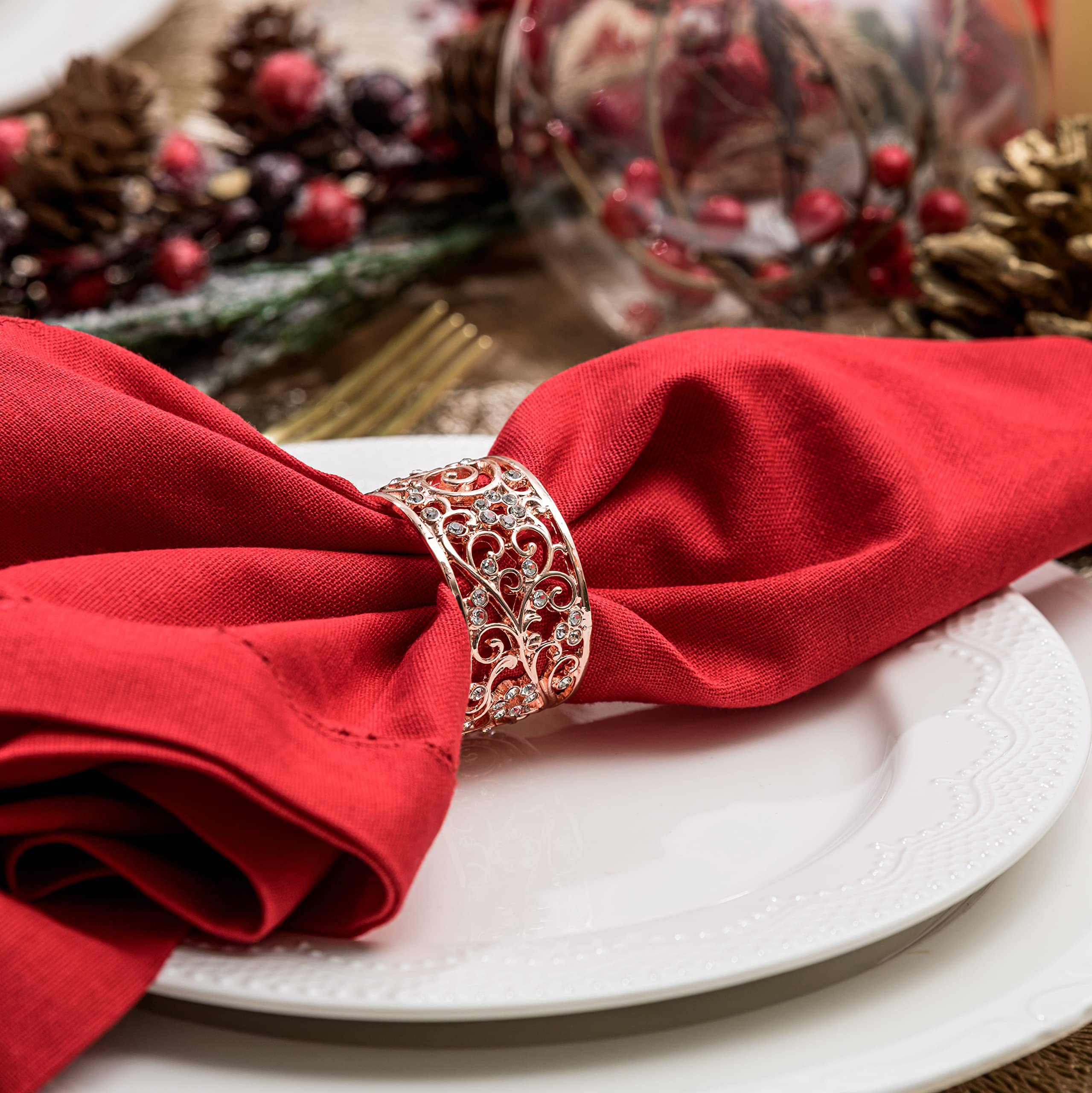 MAYJOYDIY Anneau Porte Serviettes Mural En Métal Noir Style