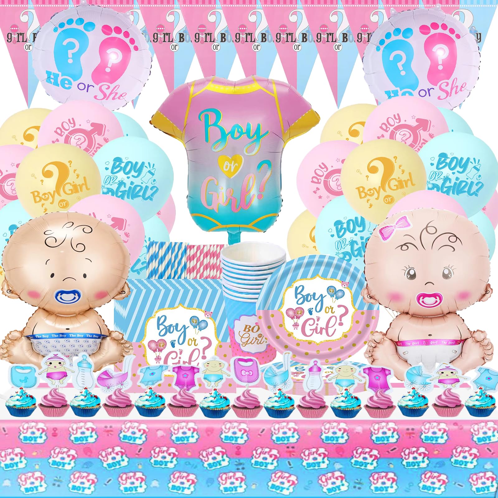 Tovaglioli Baby Shower 40 Pezzi Con Animali E Scritta Oh Baby | 33x33 Cm, Tema Unisex Per Festa Neonati