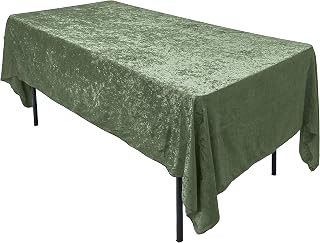 AK TRADING CO. Lush Panne Velvet Tablecloth - 60 x 102 Inch Rectangular Table Cover | Great for Buffet Table, Parties, Holiday Dinner, Wedding & Baby Shower (Sage Green, 60 x 102 Inch)